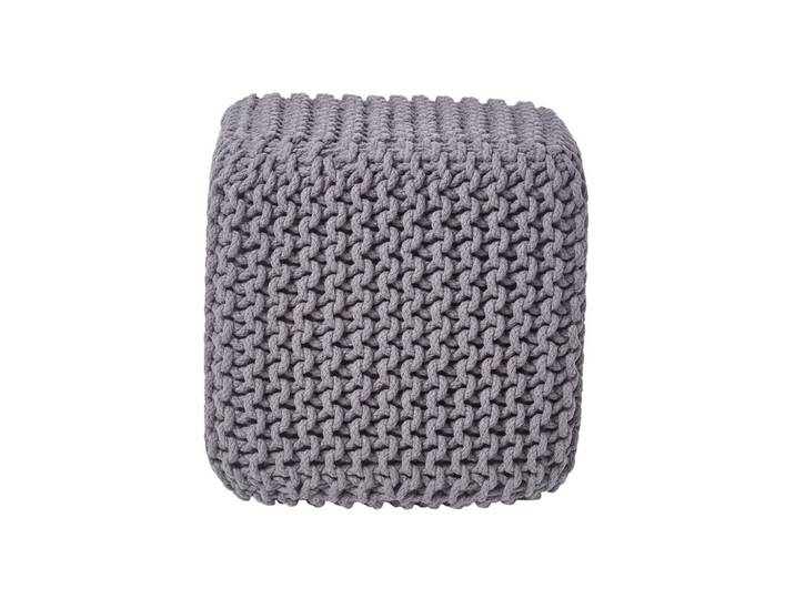 STRICK-POUF grau, Sitzwürfel 35/35/35 cm