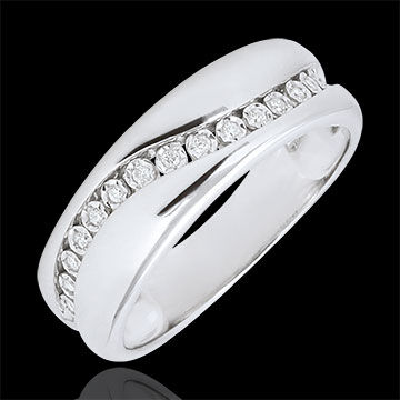 Edenly Ring Amour - Diamantenschwarm - WeiÃŸgold - 18 Karat