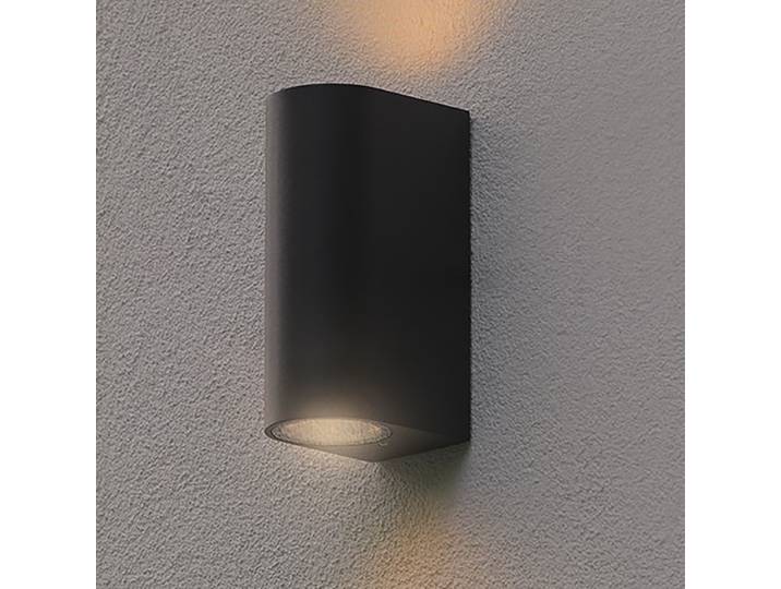 Applique murale d'extérieur Dion Double 7 x 16 x 9cm Noir/Noir