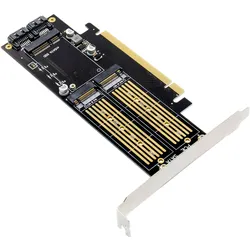 InLine PCIe Karte x16 zu 2x M.2, Storage Controller