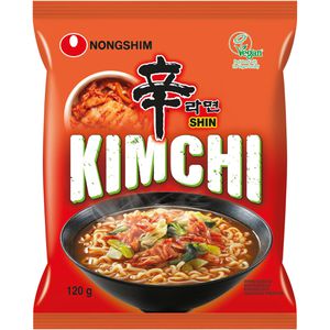 Nongshim Fertiggericht Shin Kimchi Ramyun, scharfe, koreanische Nudelsuppe, je 120 g, 20 Stück