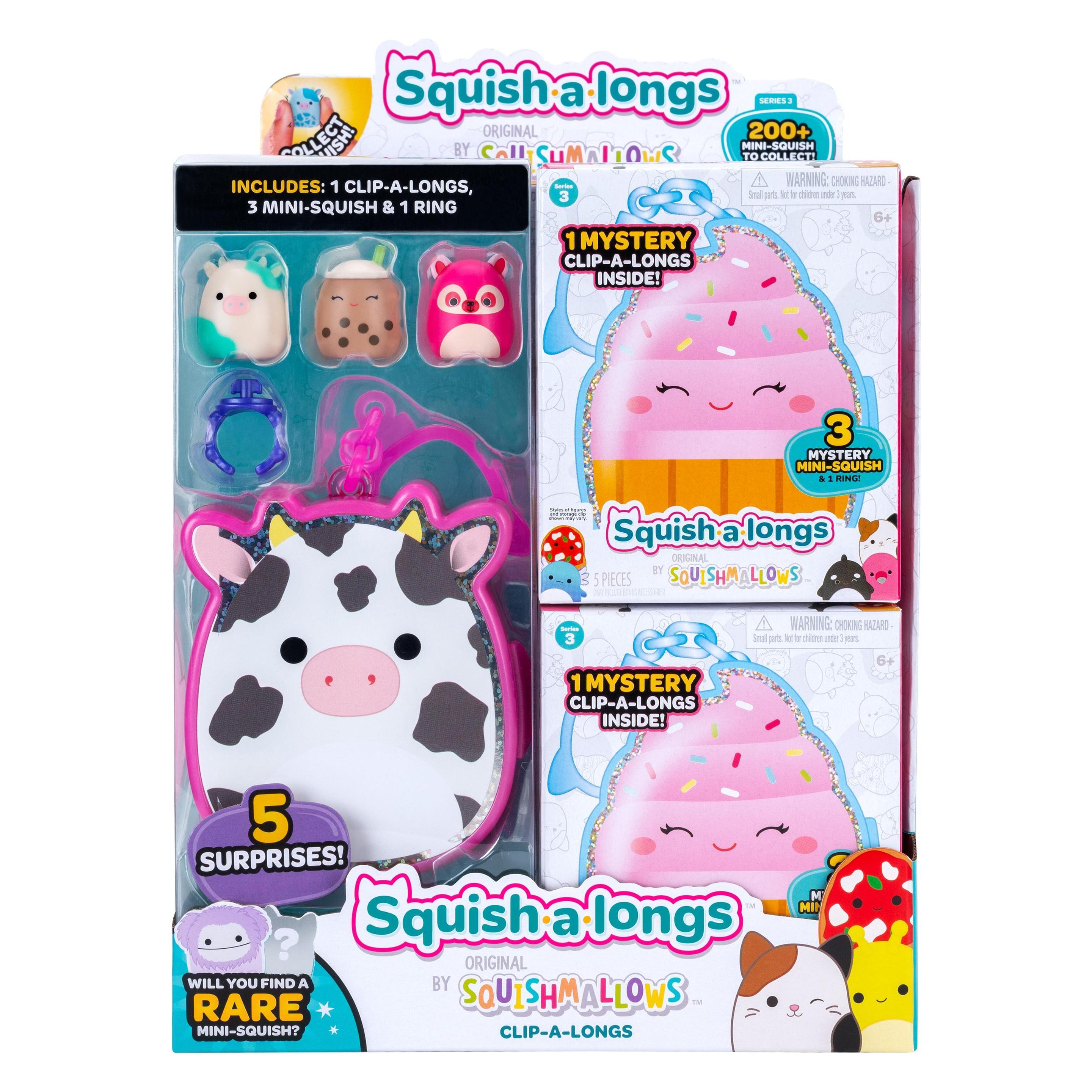 Squishmallows Squish-a-longs 2,5 cm Clip-a-long 3 Pack Asst S3 CDU (2520081)