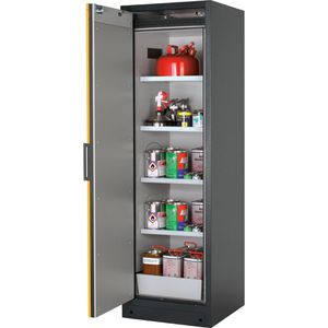 asecos Gefahrstoffschrank Q-Classic 90, 30077, mit 4 Fachböden, Feuerwiderstand Typ 90, gelb, (B/H/T) 59,9 x 196 x 62cm