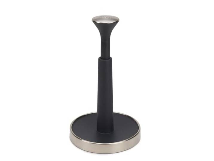 Joseph Joseph Push & Tear Porte-Rouleau de Cuisine sur Pied\, Détache de Papier Facile (Hauteur maximale du Rouleau de Cuisine de 24 cm)\, Gris Foncé