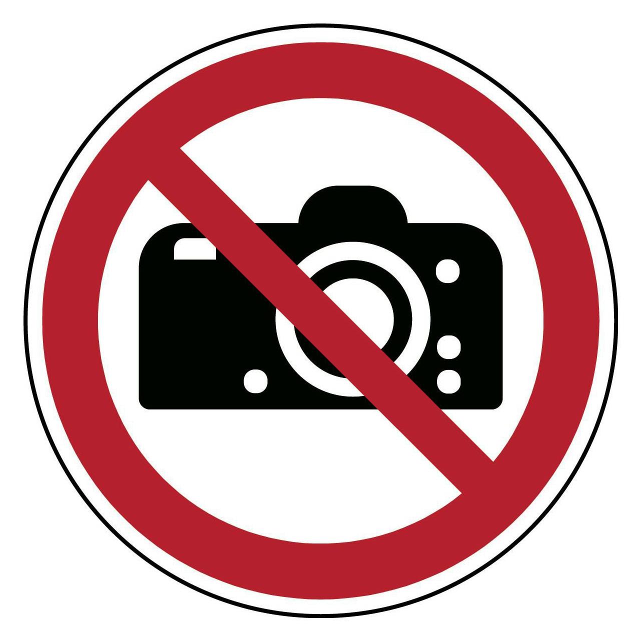 Brady ISO-Sicherheitsschild - Fotografieren verboten (PIC P029-DIA 025-PE-SHEET/7)