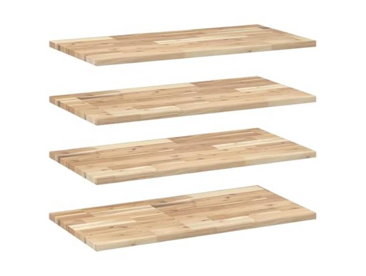 MABCQRTY 4er Set Schweberegale 100x40x2 cm Akazie Wandboard Unbehandelt Unbehandeltes Akazienholz Wandregal Set für Wohnzimmer und Schlafzimmer, zum individuellen Bemalen und flexiblen Anordnen.