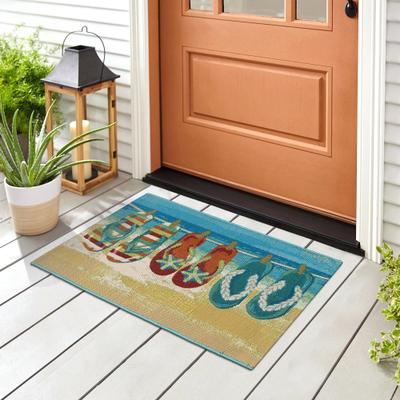 Lush Decor Esencia Flip Flops Forever Indoor/Outdoor Mat