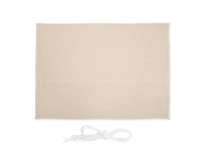 Relaxdays Sonnensegel rechteckig, 3,5 x 4,5 m, wasserabweisend, beige