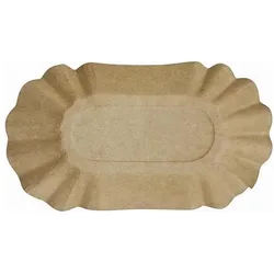 Webstar Einweg-Pappschale aus Kraftpapier 11 x 19.5 cm 250, Einwegbehälter, Braun