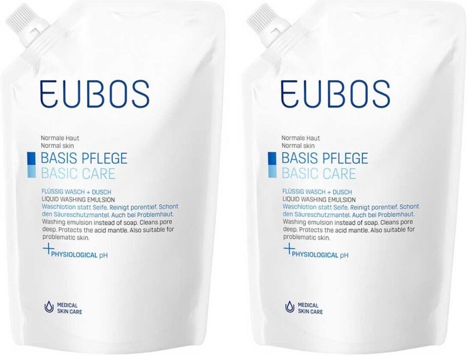 Eubos Flüssig blau Nachfüllpackung unparfüm. 2x400ml