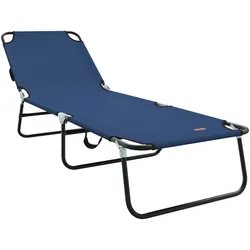 vidaXL Klappliege Tragbar Blau 600D Oxford-Gewebe
