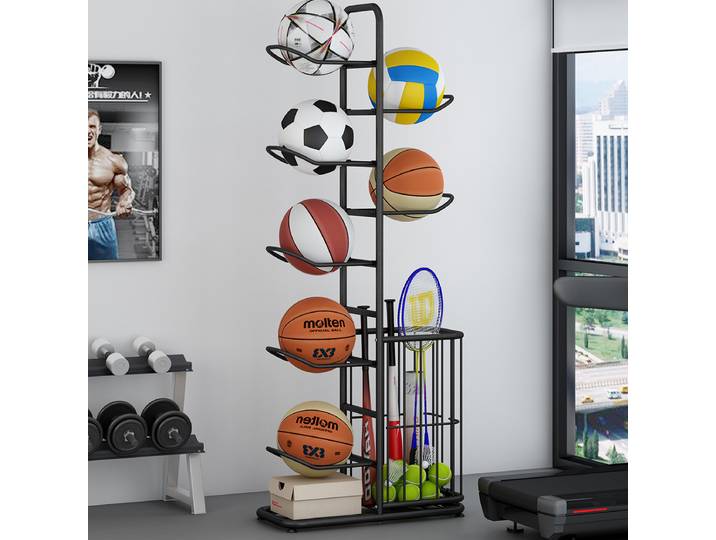 Mir de rangement de basket-ball T1 d'intérieur pour enfants, support de ballon de football, espace de support de volley-ball, enfants de la maternelle