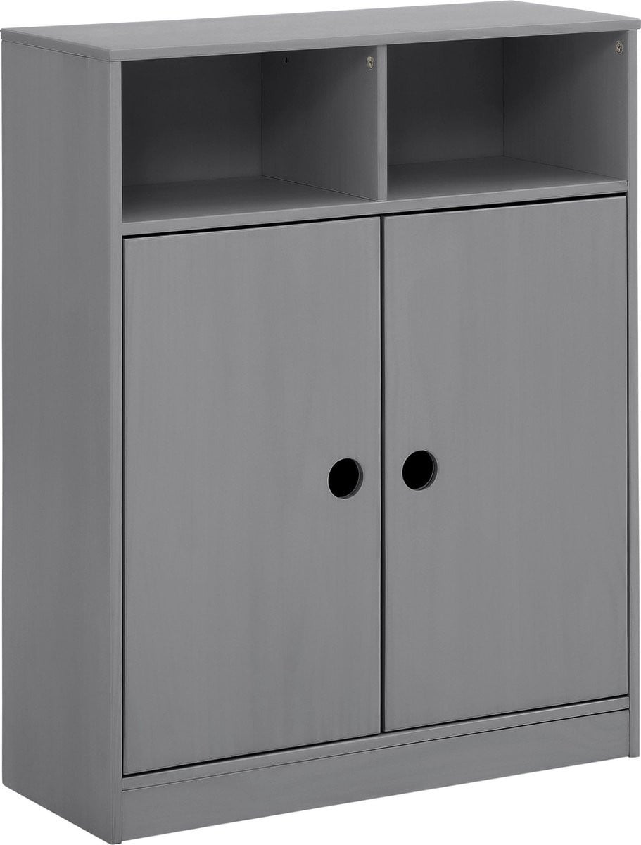 Alpi-Kast 2-deurs Grijs van hout