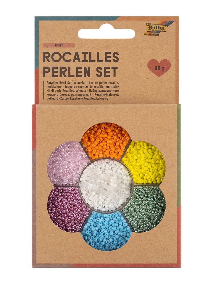 folia PAPER Perlen-Bastelset in Bunt - 90 g - onesize