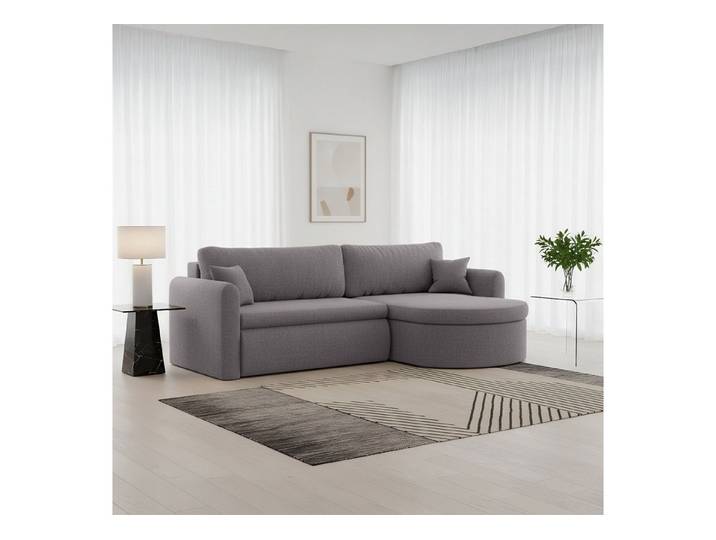 Fun Möbel Ecksofa Ecksofa Schlafsofa FUN HERNAN, Rundumbezug, inkl. Bettkasten und 2 x Zierkissen