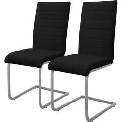 SCHWINGSTUHL 2er Set Schwarz Kunstleder