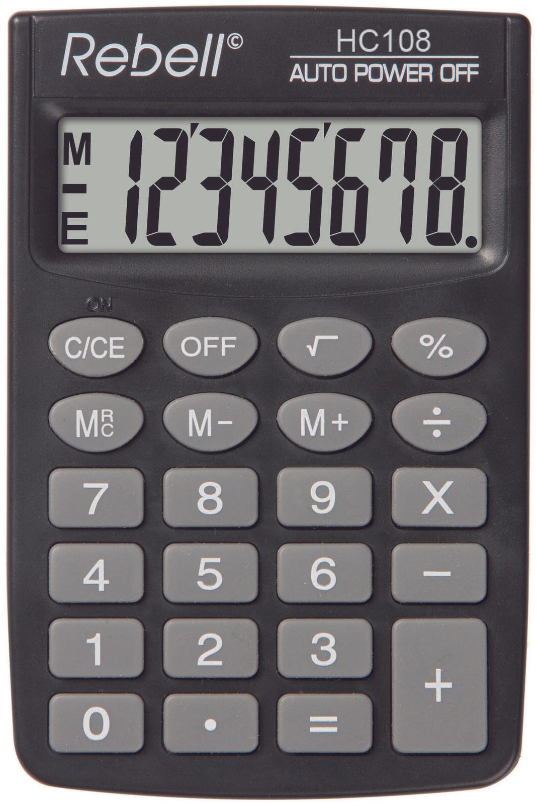 Rebell Taschenrechner HC108 schwarz RE-HC108 BX