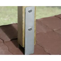 Weka H-Anker-Set für Carport Primus Duo (6 Anker für 9 x 9 cm Pfosten)