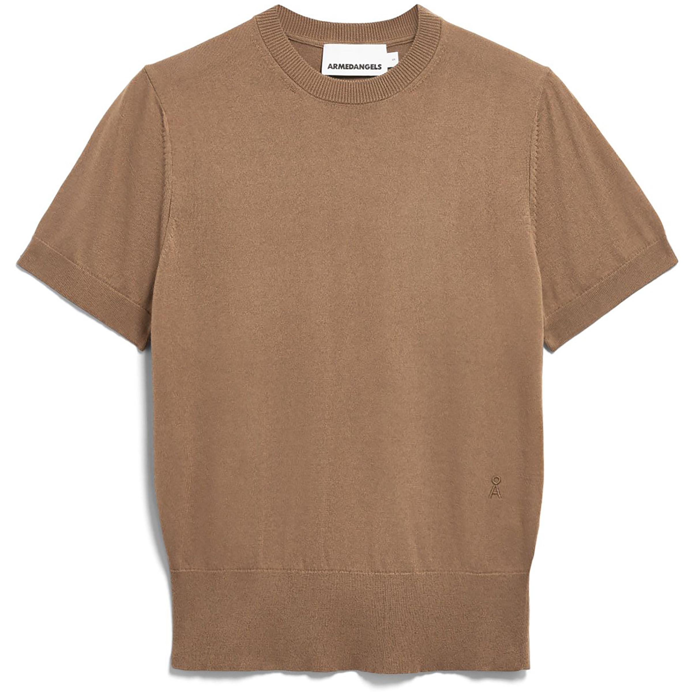 Armedangels Fine S Sl Knit Damen T-Shirts braun Größe L Lifestyle Hautfreundlich Lyocell (Tencel)