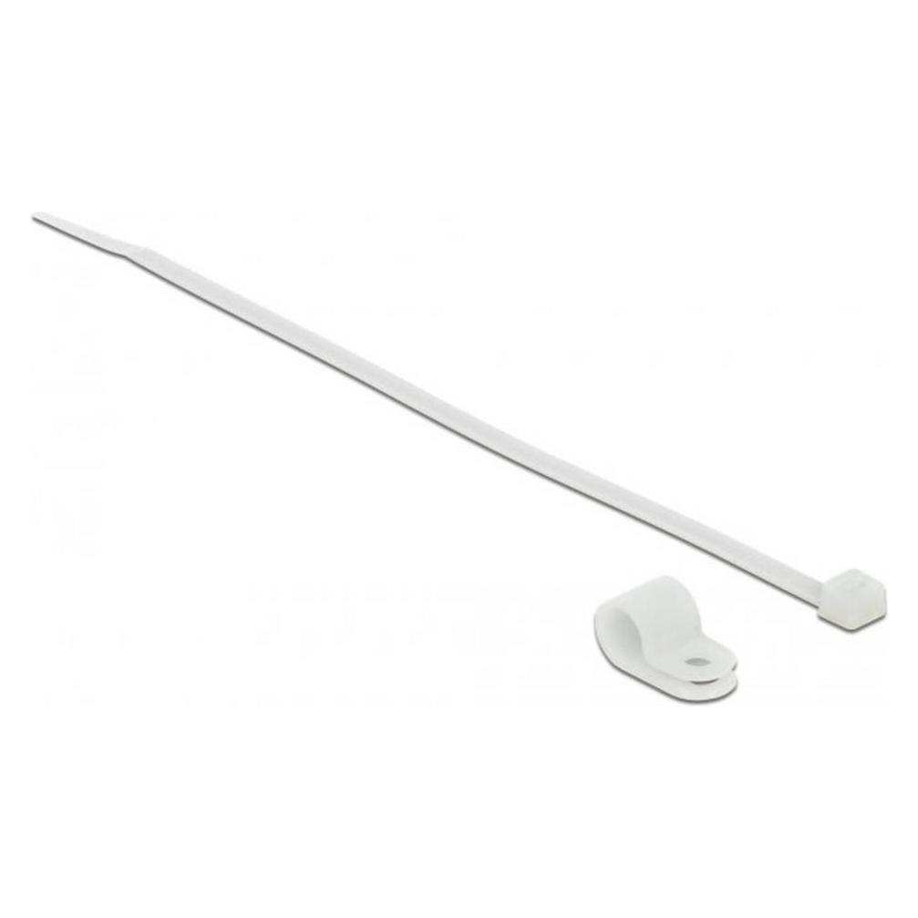 Delock Kabelbinder-Kit - 20 cm - weiss (24 mm, 10 Stk.) (18867)
