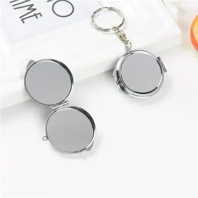 ModernMart Premium Folding Keychain Mini Mirror Compact Double Sided Makeup Mirror For Women circular