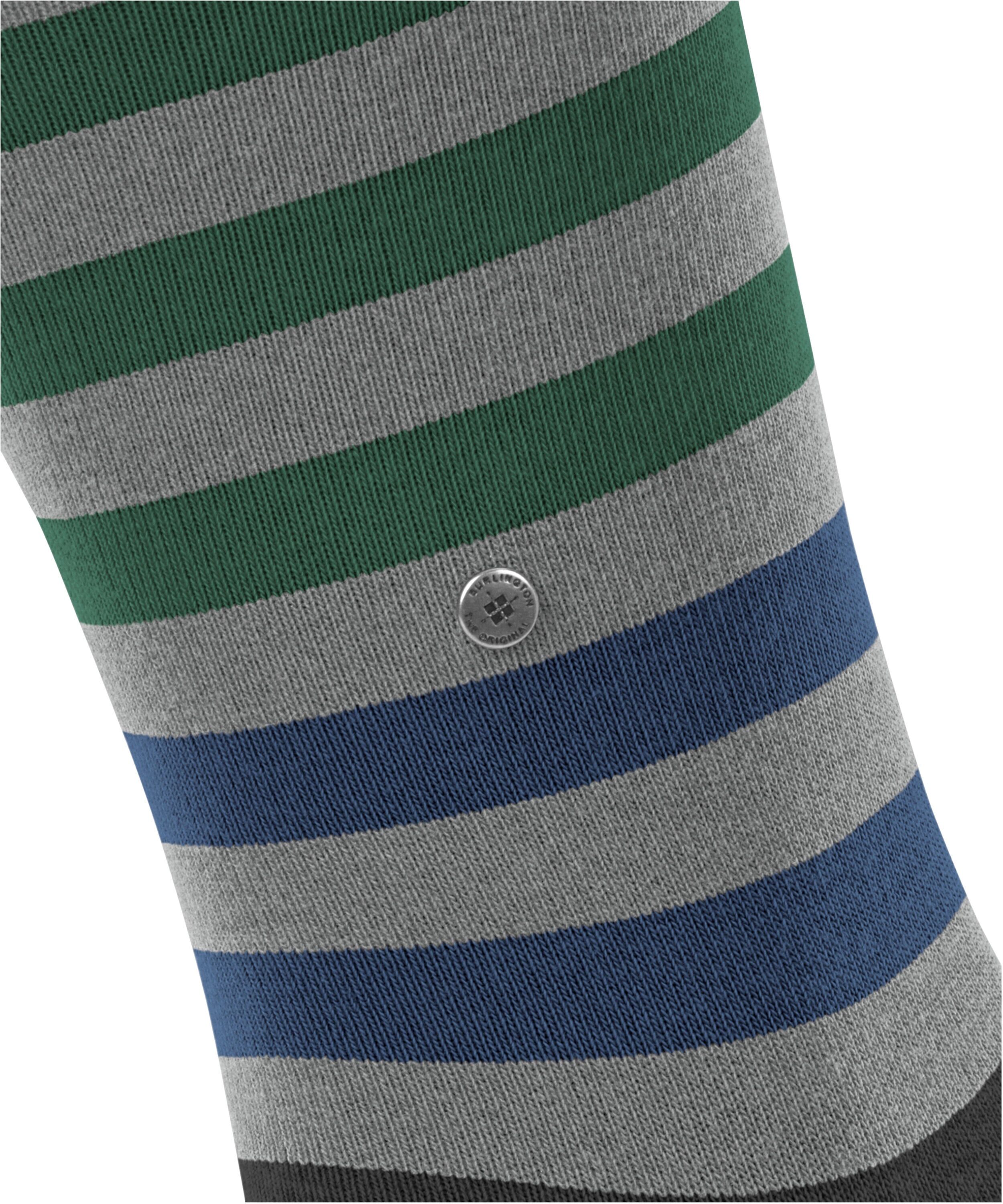 Socken BURLINGTON "Blackpool", Herren, Gr. 40-46, bunt (marengo), Baumwollmischung, gestreift, Socken Socken, modernes Streifenmuster, Einheitsgrösse 40-46, Burlington-Clip marengo 40-46