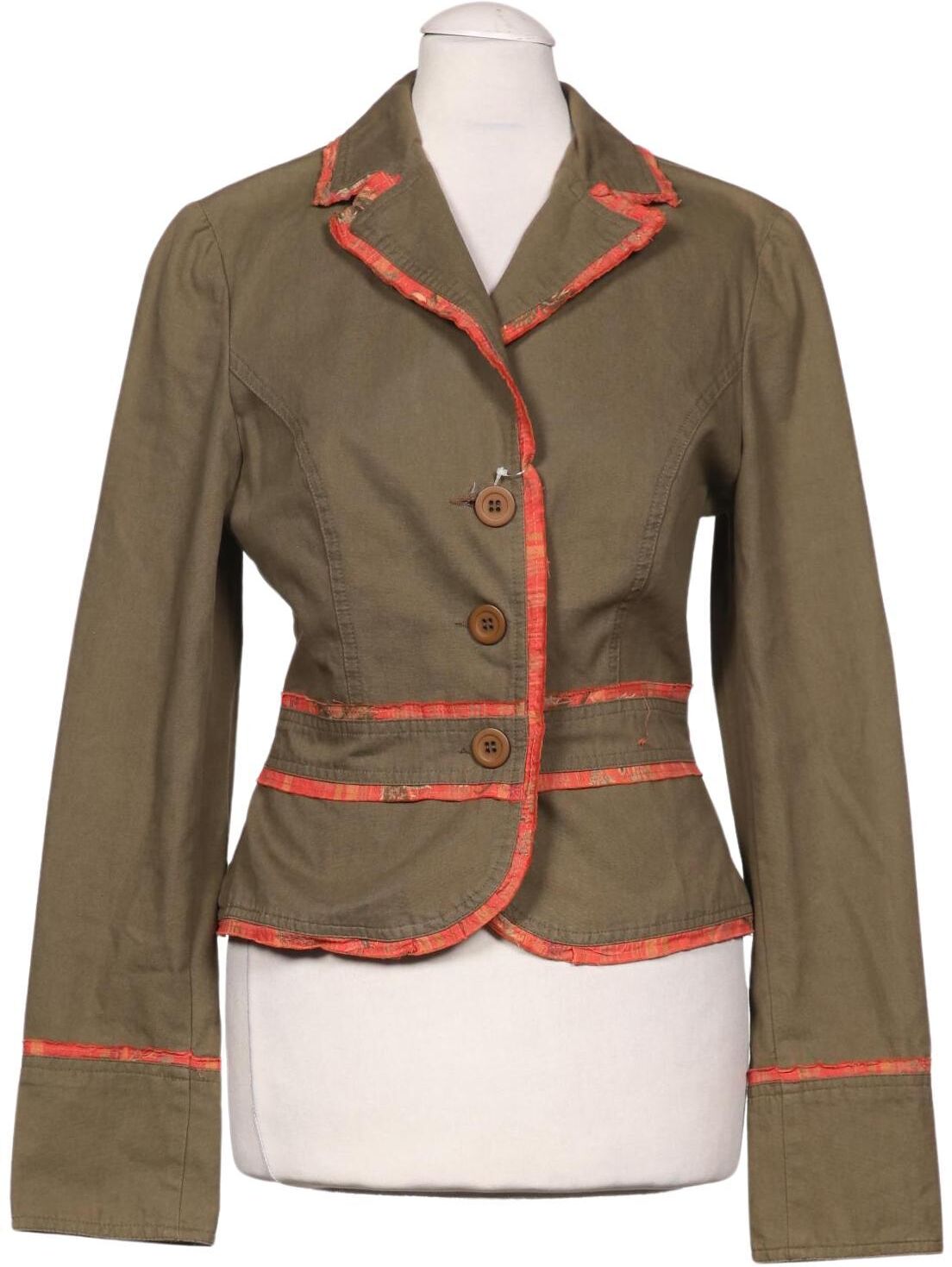 Promod Damen Blazer, Grün, Gr. EU 34, Baumwolle - Second Hand