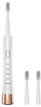 Uplift Essentials Ultrasonic Deep Clean Waterproof Electric Toothbrush With 5 Modes & Type C Charging white