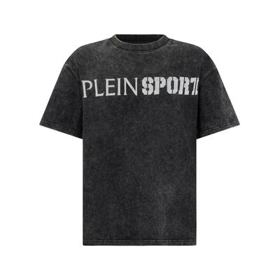 T-Shirt PLEIN SPORT "Scratch", Herren, Gr. XXL, 02, schwarz, Obermaterial: 100% Baumwolle, Shirts T-Shirt