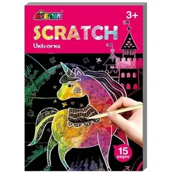 Avenir: Mini Kratzbild-Buch – Einhorn