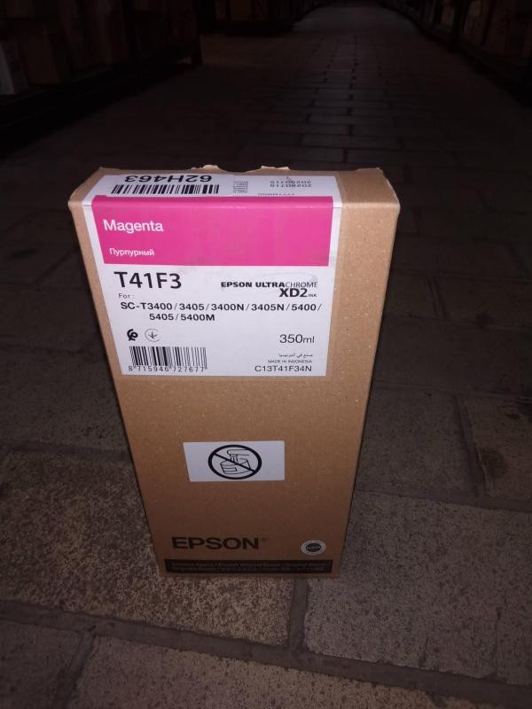 Epson T41F3 Magenta Inktpatroon 350 ml voor SureColor SC-T3400, SC-T3400N, SC-T3405, SC-T3405N