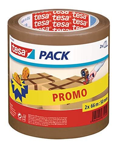 tesapack Standard Verpakkingstape tesa Bruin - 2 Rollen - Breedte: 50 mm, Lengte: 66 m