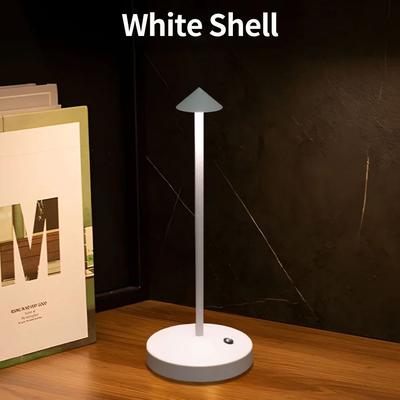 Uplifted Finds Rechargeable Table LED Lamp Touch Sensor Night Desk Lamp For Restaurant Hotel Bar white