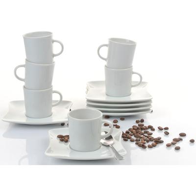 Espressotasse RETSCH ARZBERG "SANDY", weiß, Ø:12cm, Porzellan, Trinkgefäße, Espressotasse, Klassisches Espressotassen Set - Made in Germany