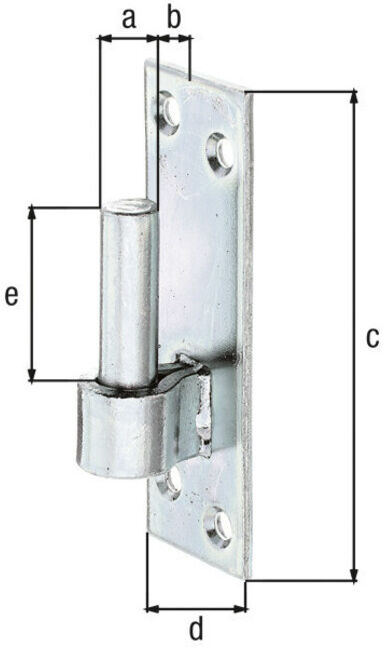 GAH Alberts Kloben 13 mm, plaque soudée pour vissage, acier, galvanisé (318772)