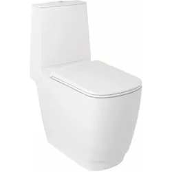 Kludi RESA S Spiralflush-Stand-WC, 68 cm, S-förmiger Abfluss, Mattweiß