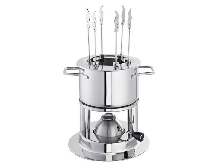 SCHULTE-UFER Fondue Flamenco Hot, 2 l, Ofenfest, Edelstahl, 16 cm Durchmesser