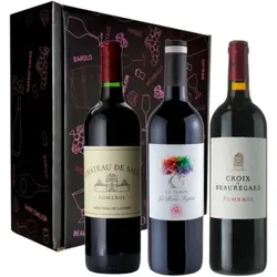 Wein Geschenkset - Bordeaux Pomerol - 3 Fl. - 2.25L