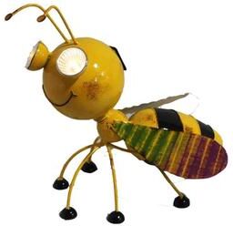 Galt International "Metal Bee Garden Solar LED Garden Statue 11""L"
