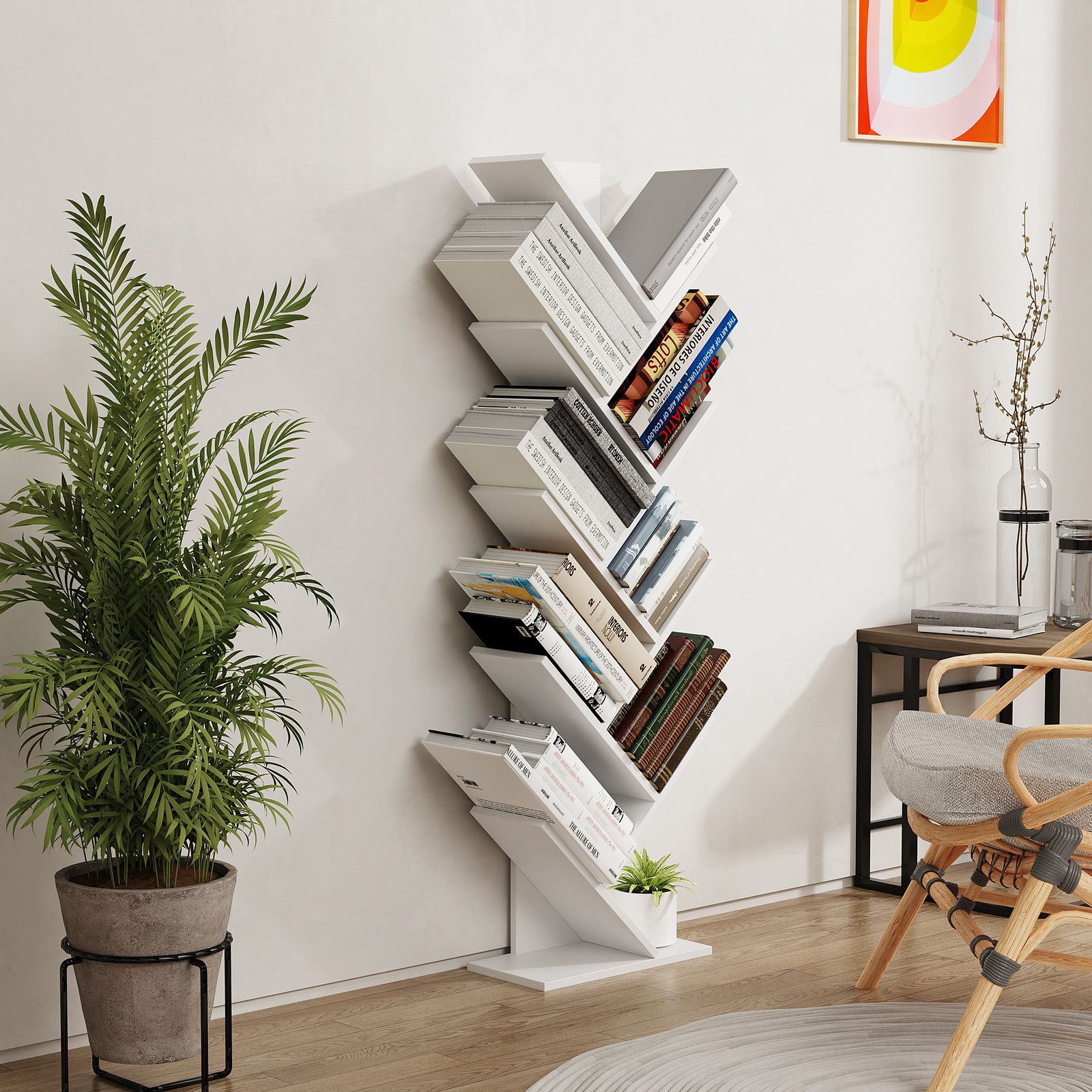 home24 Open kast Nulis wit/wit, Breedte: 140 cm