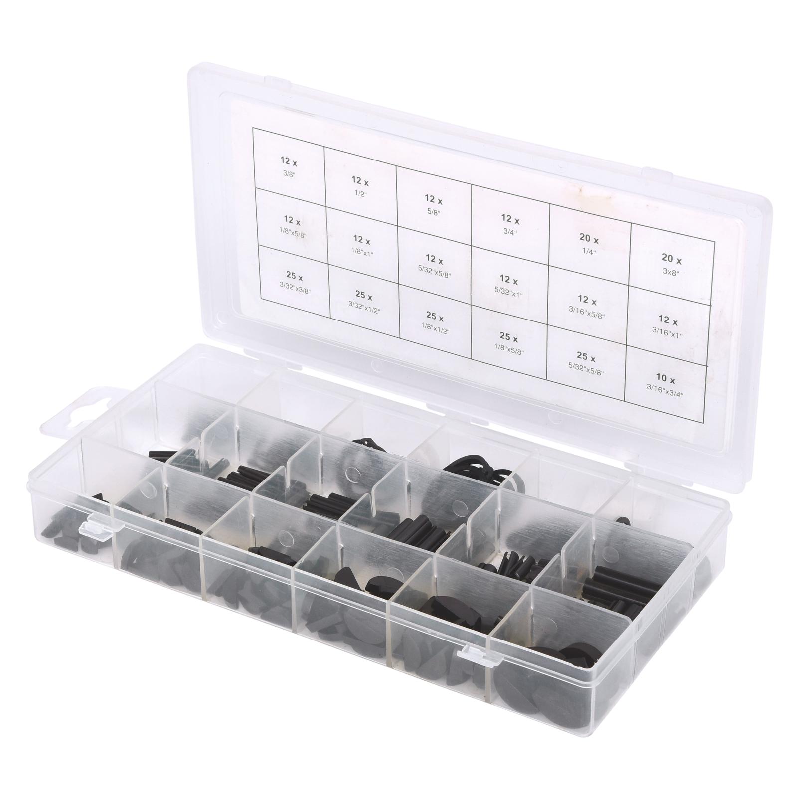 KS Tools Sortiment Spannstift/Seegering/Federkeile/E-Sicherungsring (970.0520)