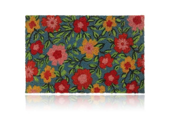 Relaxdays Paillasson coco fleurs