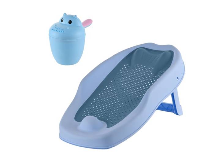 Relaxdays Baby-Badehilfe Set mit Haarwaschbecher