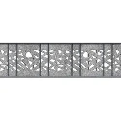 zaun|zu® Sichtschutzstreifen Design Vlies Graphic für Doppelstabmatten Hellgrau 2,6m