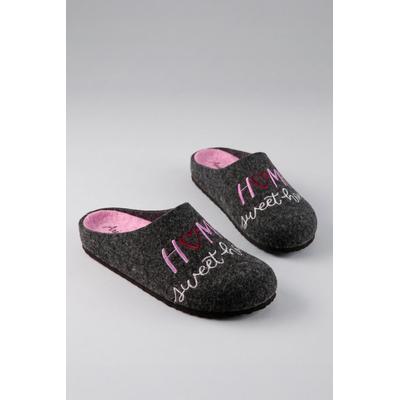 Clog ANISTON SHOES, Damen, Gr. 37, ungefüttert, anthrazit, kombiniert, Filz, Schuhe Clog, Hausschuh, Homeslipper, Schlupfschuh - NEUE KOLLEKTION