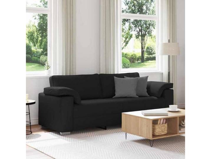 SOFA FIX - 3 places - Canapé de Séjour - Noir 220 cm tissu - SOFA-SALON 0_186226