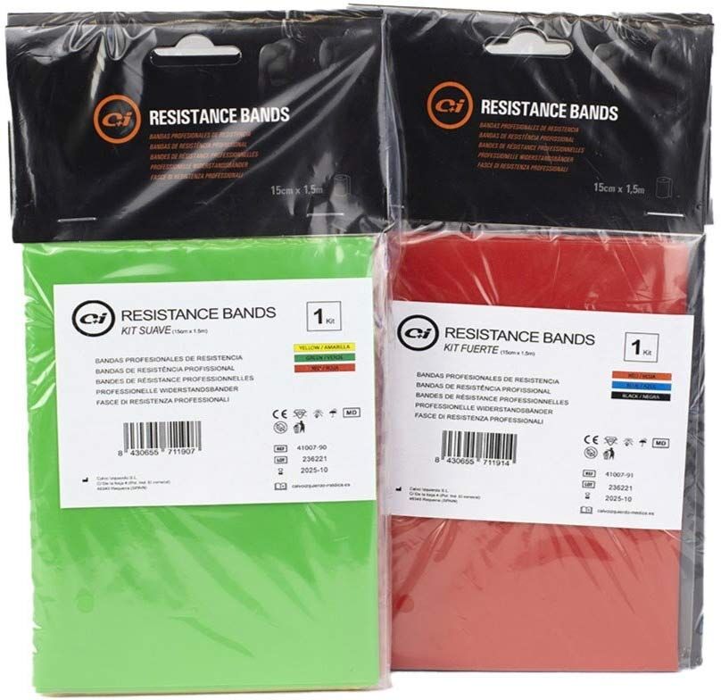 Kit bandas elásticas sem látex 1,5 metros (3 unidades)
