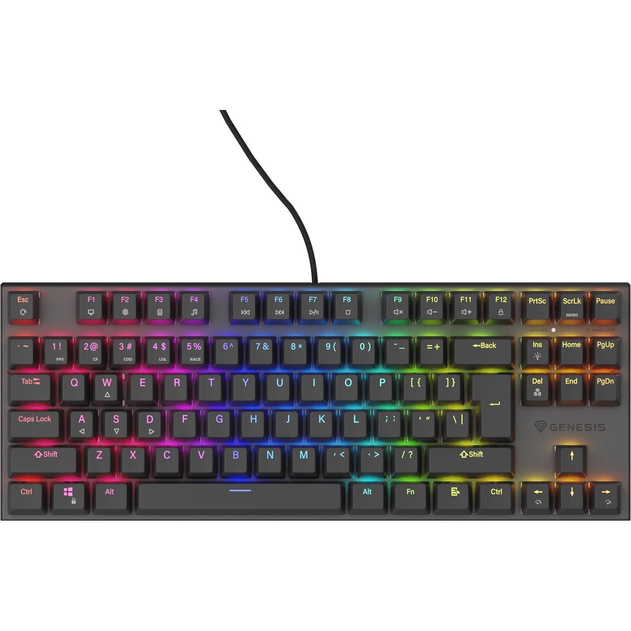Genesis THOR 303 TKL brown USB Deutsch schwarz (kabelgebunden)