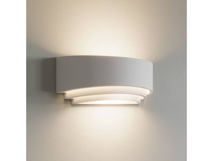 Wandleuchte Lucien Lindby, dimmbar, weiß / opal, für Schlafzimmer, Gips / Ton, Modern