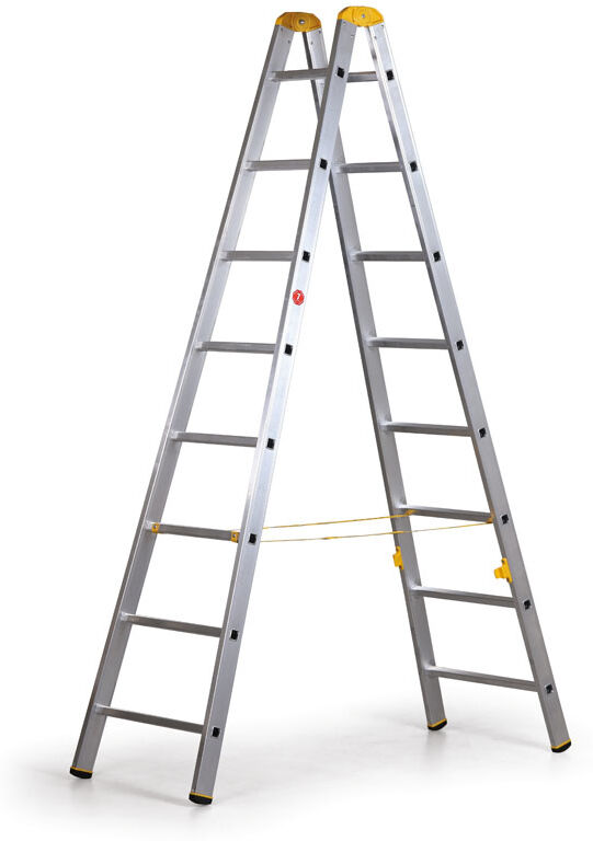 Alu Leiter ALVE FORTE, 2x8 Sprosen, Höhe 2,29 m